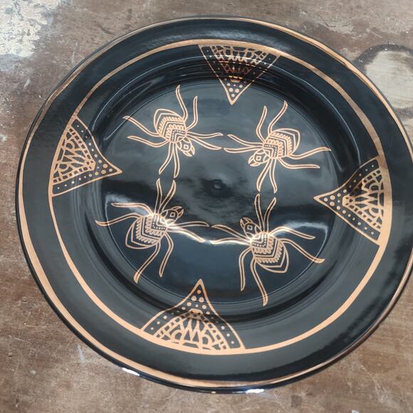 Holiday Home "Modern Mystic" -  Spider & Web Large Ceramic Serving Plate - Picture 4 of 7